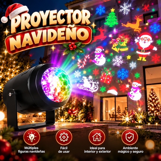 Proyector Navideño LED – Adorna tu casa sin complicaciones